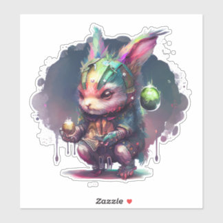 Pegatina Cyberpunk Bunny