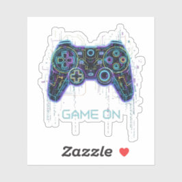 Pegatina  ​Cyberpunk Gaming Controller - Neon Game On Tech 