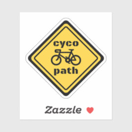 Pegatina Cycopath Funny Road Sign for Cycle Lover