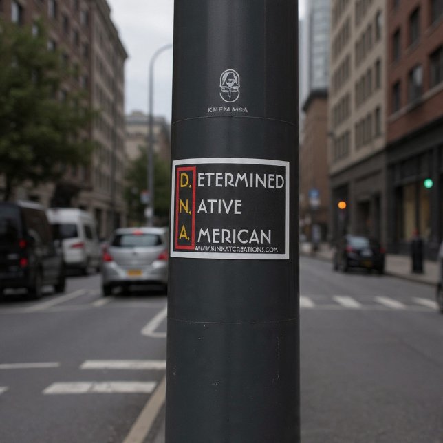 Pegatina D.N.A. (RYBW) - Nativo americano determinado (Subido por el creador)