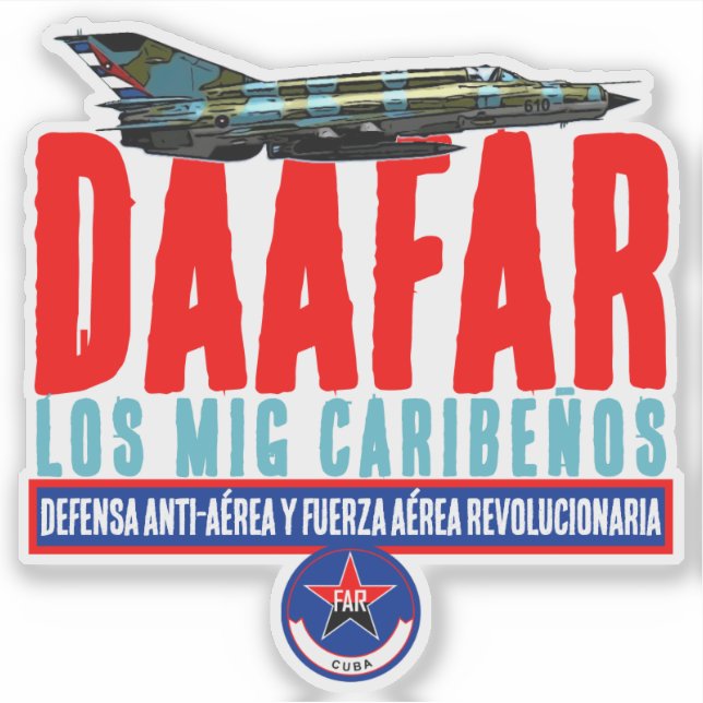 Pegatina DAAFAR Caribbean Migs (Anverso)
