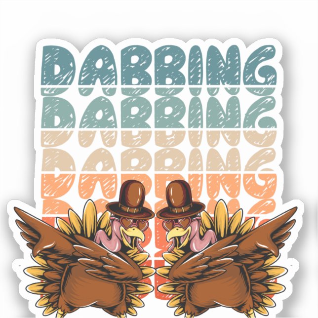 Pegatina Dabbing Chicken (Anverso)