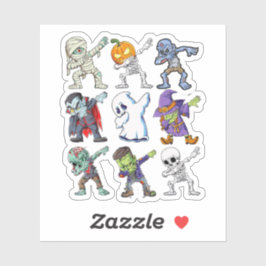 Pegatina Dabbing Halloween Boys Skeleton Zombie Mummy
