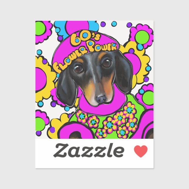 PEGATINA DACHSHUND (Hoja)