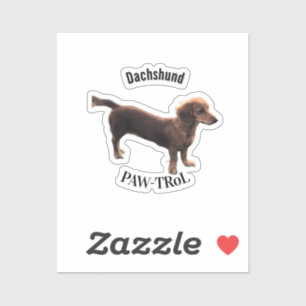 Pegatina Dachshund Paw-trol