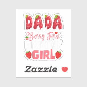 Pegatina Dada de la Berry, primer cumpleaños de Strawberr C