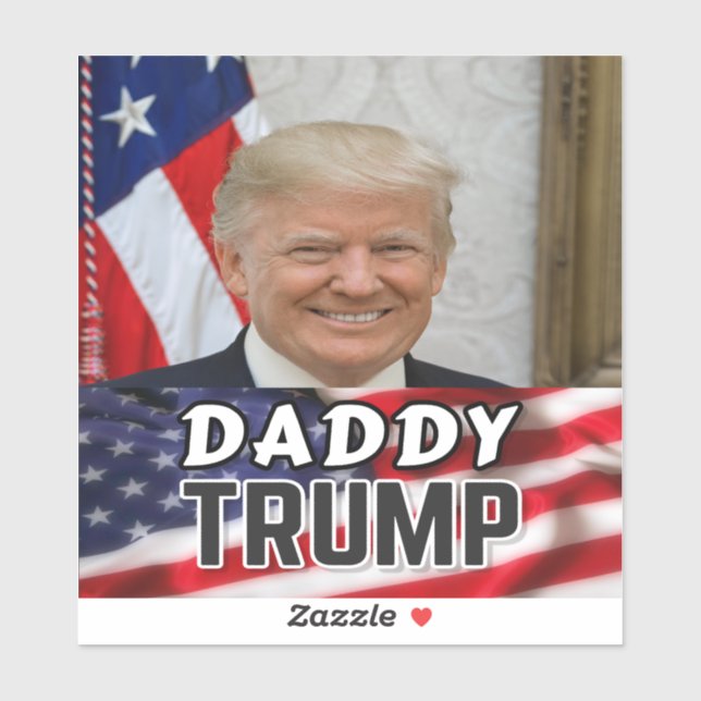 Pegatina Daddy Trump (Hoja)