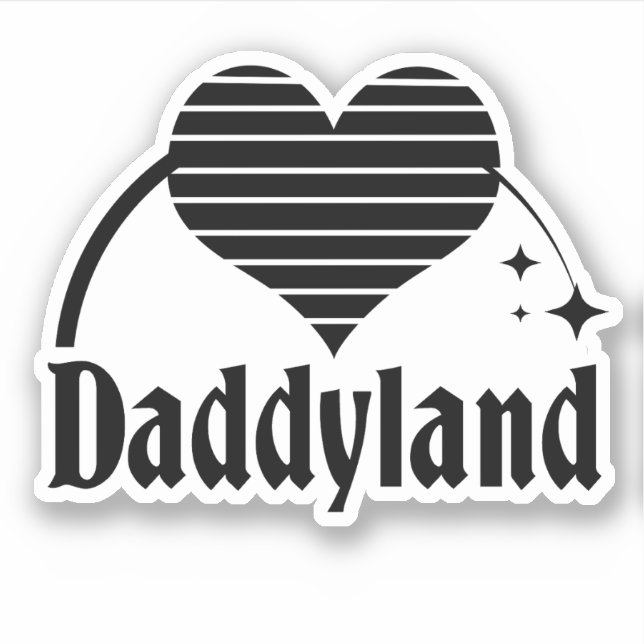 Pegatina Daddyland (Anverso)