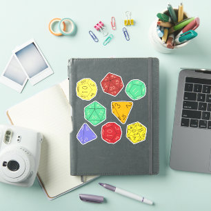 Pegatina Dados de juegos RPG, tablero, juegos de fantasía P