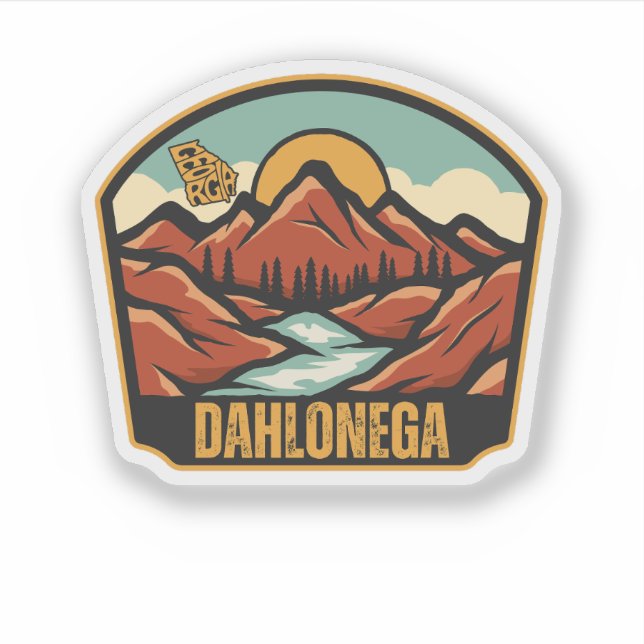 Pegatina Dahlonega, Georgia (Anverso)