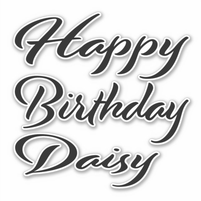 Pegatina Daisy Name Vorname black Sticker Geburtstag (Anverso)