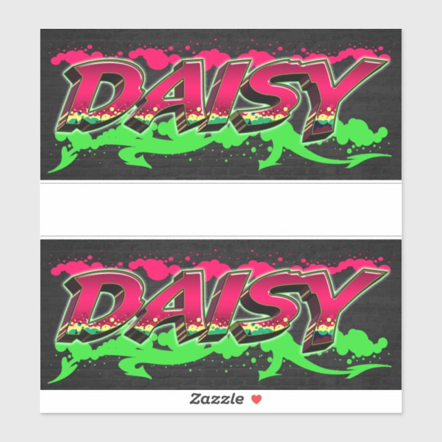 Pegatina Daisy Vorname Name Graffiti Aufkleber Sticker (Hoja)