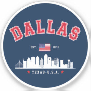 Pegatina Dallas Cityline – Modern Texas Vibes