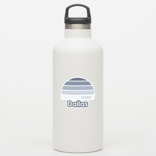 Pegatina Dallas Texas (Botella de agua)
