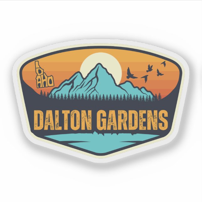 Pegatina Dalton Gardens, Idaho (Anverso)