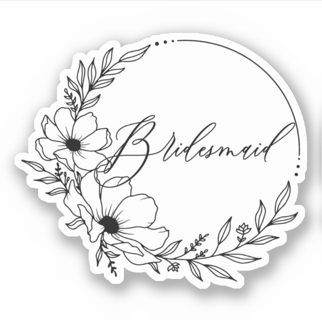 Pegatina dama de honor (Anverso)