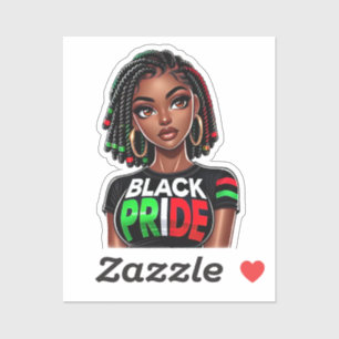 Pegatina Dama del Orgullo Negro