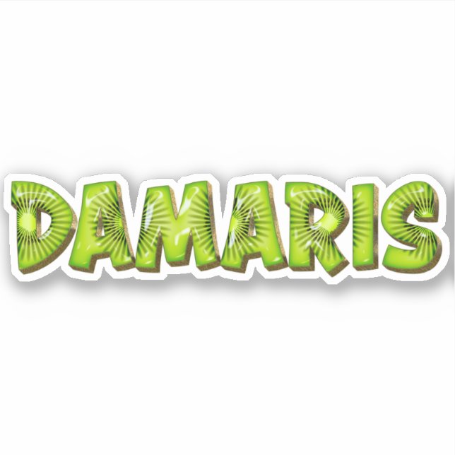 Pegatina Damaris Name Kiwi Design Aufkleber Sticker (Anverso)