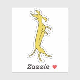 Pegatina Dancing dachshund