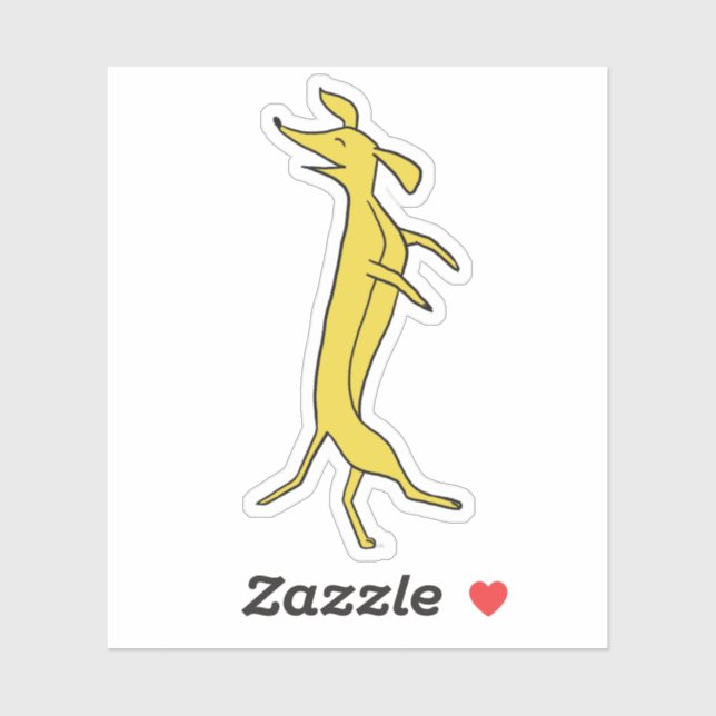 Pegatina Dancing dachshund (Hoja)