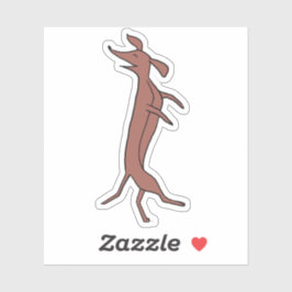 Pegatina Dancing dachshund