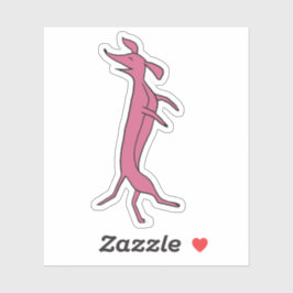 Pegatina Dancing dachshund