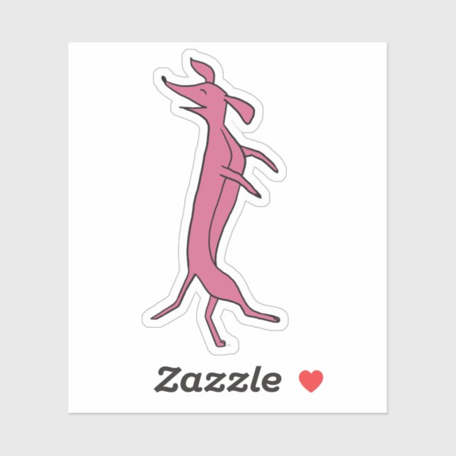 Pegatina Dancing dachshund (Hoja)