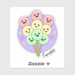 Pegatina Dango dulce japonés kawaii Hanami