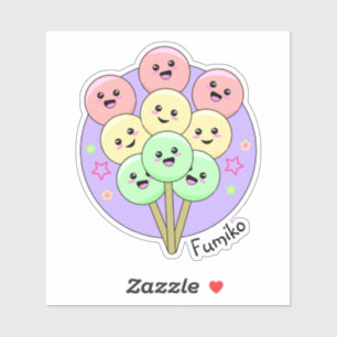 Pegatina Dango dulce japonés kawaii Hanami