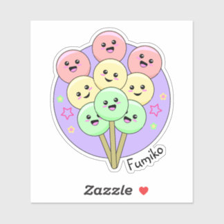 Pegatina Dango dulce japonés kawaii Hanami