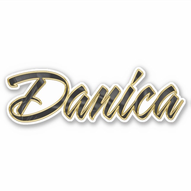 Pegatina Danica black gold Lettering Aufkleber Sticker (Anverso)