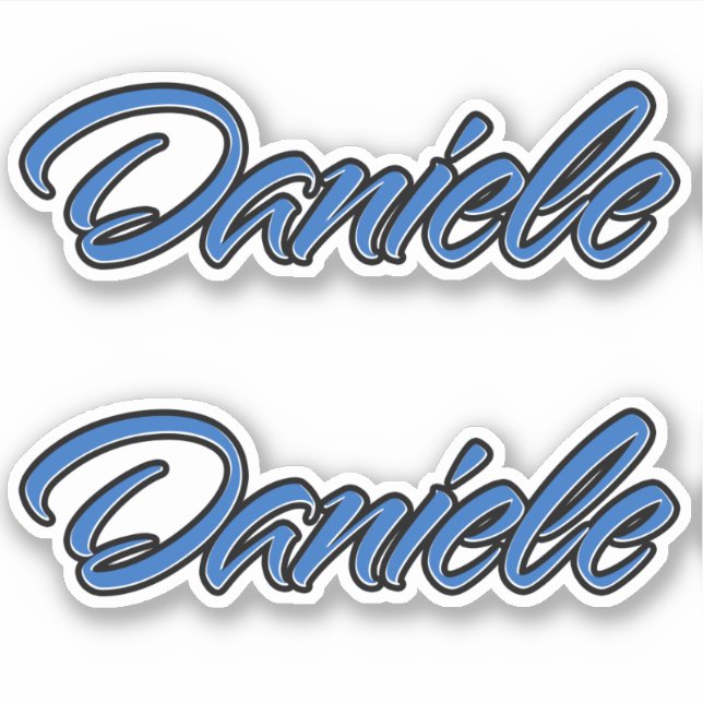 Pegatina Daniele Name blue Aufkleber Sticker Stickerset (Anverso)