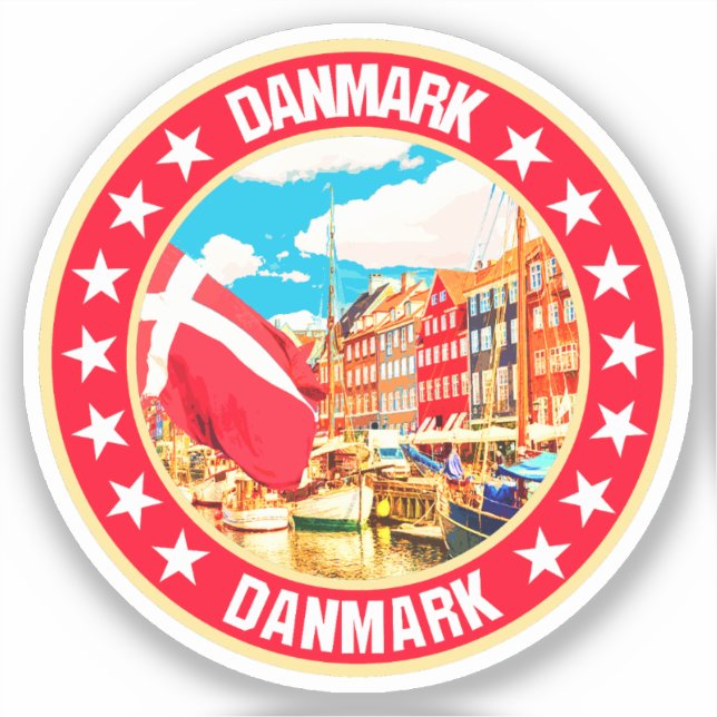 Pegatina Danmark (Anverso)