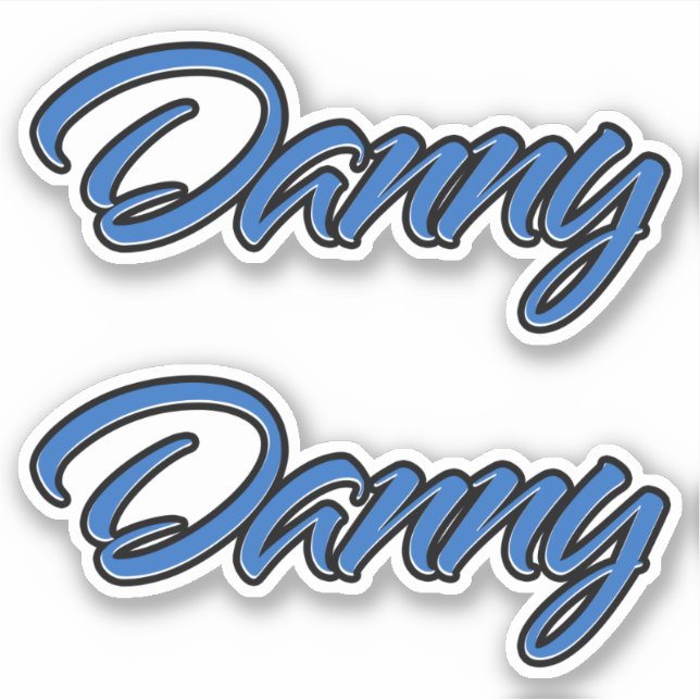 Pegatina Danny Name blue Aufkleber Sticker Stickerset (Anverso)