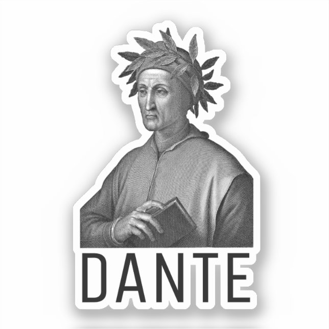 Pegatina Dante Alighieri (Anverso)