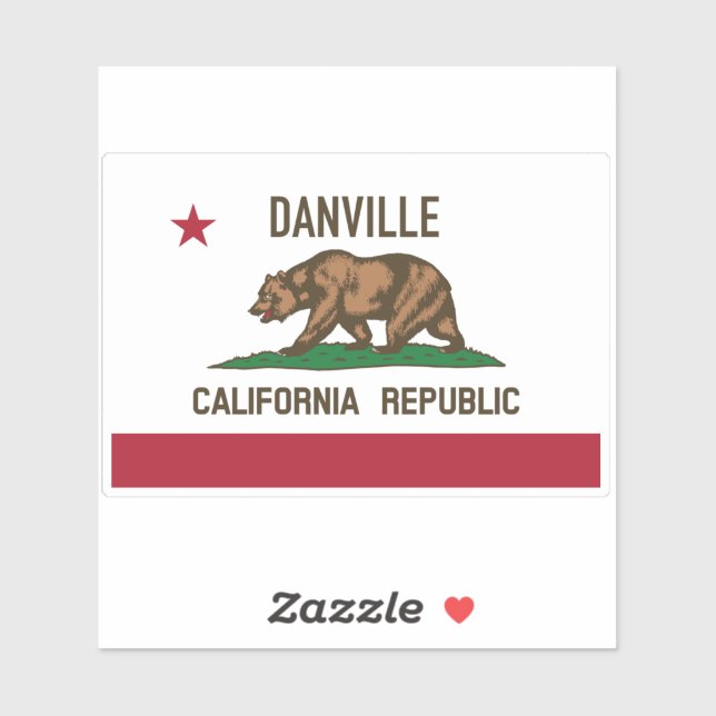 Pegatina Danville California (Hoja)