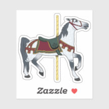 Dappled Grey Carousel Horse