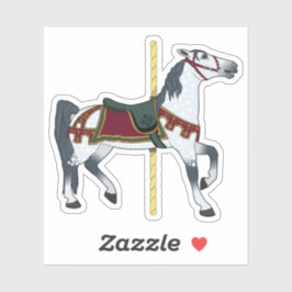 Pegatina Dappled Grey Carousel Horse