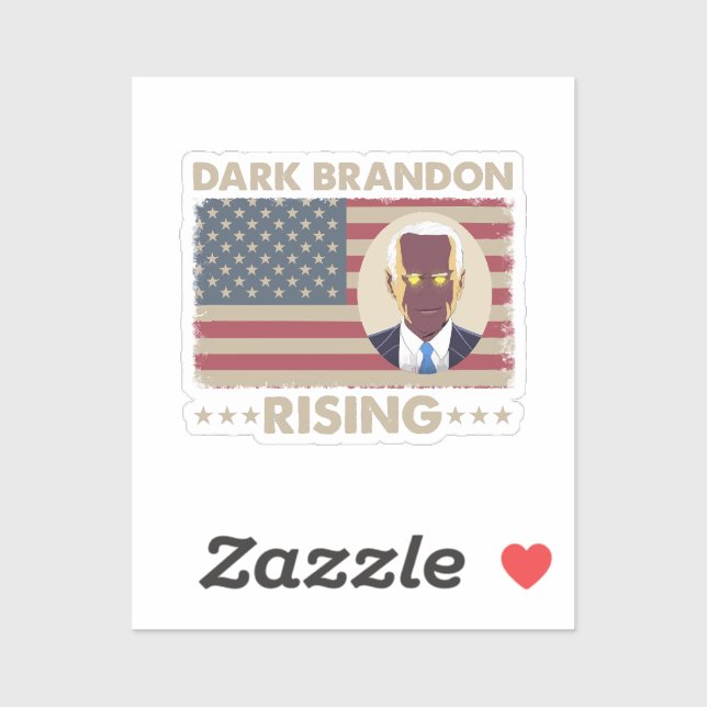 Pegatina Dark Brandon Funny Joe Biden Meme (Hoja)