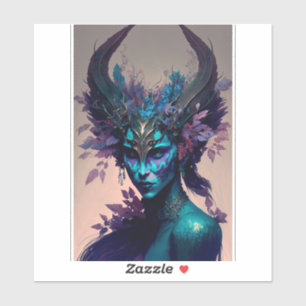 Pegatina Dark Elf Fantasy Art