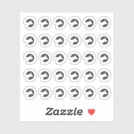 Pegatina Dark Grey Beef Wedding Place Cards Meal Choice 