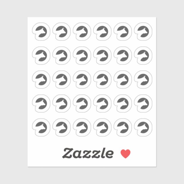 Pegatina Dark Grey Beef Wedding Place Cards Meal Choice  (Hoja)