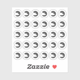 Pegatina Dark Grey Pork Wedding Guests Meal Choice