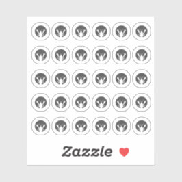 Pegatina Dark Grey Seafood Wedding Place Meal Choice 