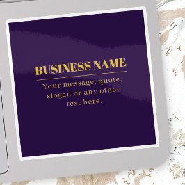 Pegatina Dark Purple & Gold Business Name o Greet