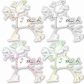 Pegatina Darwin creo - árbol de la vida