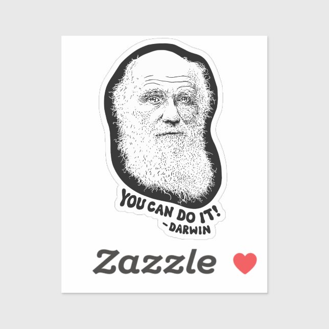 Pegatina Darwin - Puedes hacerlo (Hoja)