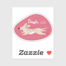 "dash" lindo perro largo beige ilustrado beige ros
