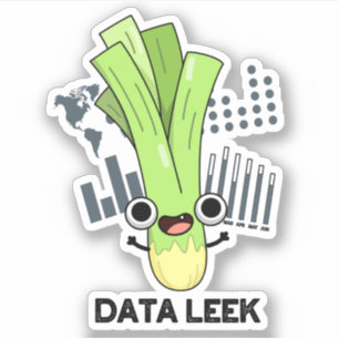 Pegatina Data Leek Funny Computer Veggie Pun