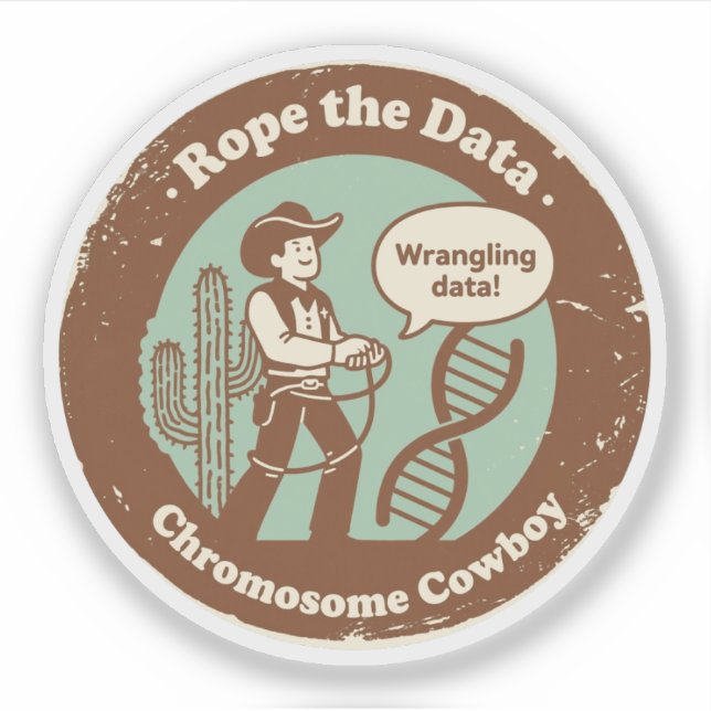 Pegatina Data Wrangler en la Edición de Genómica de Range (Anverso)